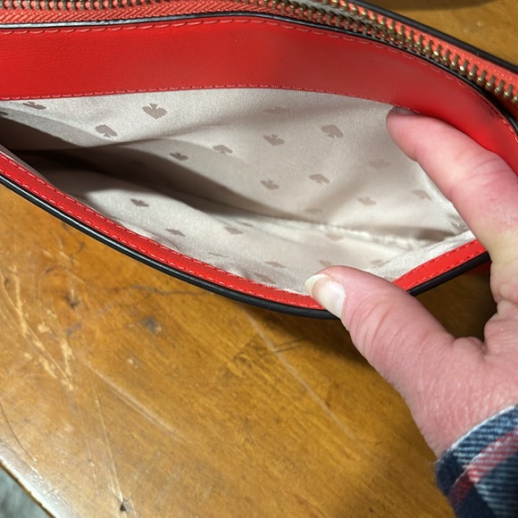 EUC Kate Spade Bright Red Adel Medium Zip Top Crossbody Adjustable Strap - Picture 10 of 16